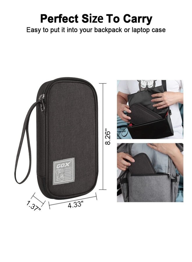 GOX Electronic Organizer Small Travel Cable Organizer Bag for Hard Drives,Cables,USB, SD Card,Black - Image 2