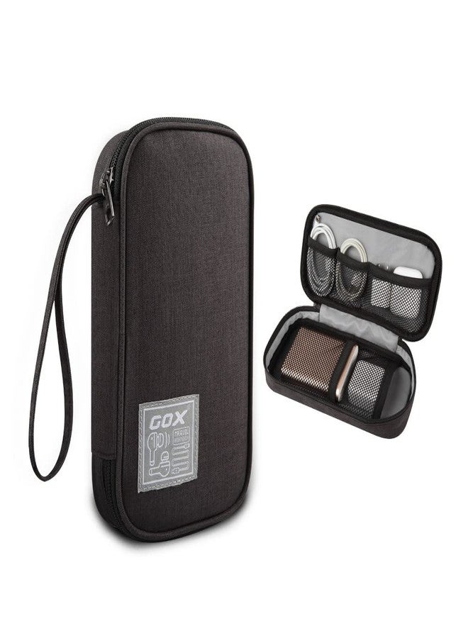 GOX Electronic Organizer Small Travel Cable Organizer Bag for Hard Drives,Cables,USB, SD Card,Black - Image 1