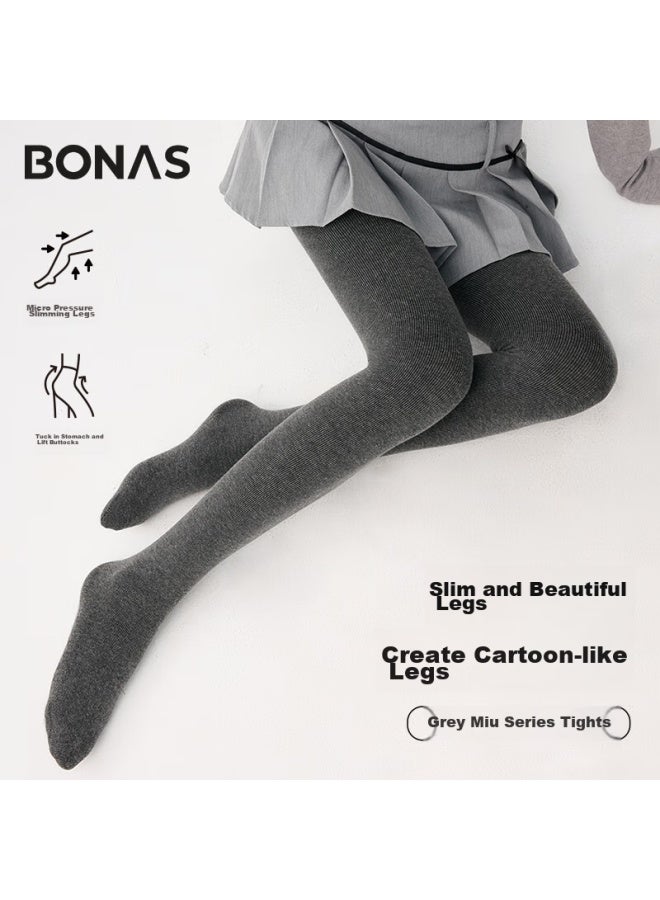 BONAS Baonais Women's Leggings, Bare Leg Effect, Spring And Autumn Cotton Striped, Thickened, Warm, Slimming, Bare Leg Pantyhose - Image 1