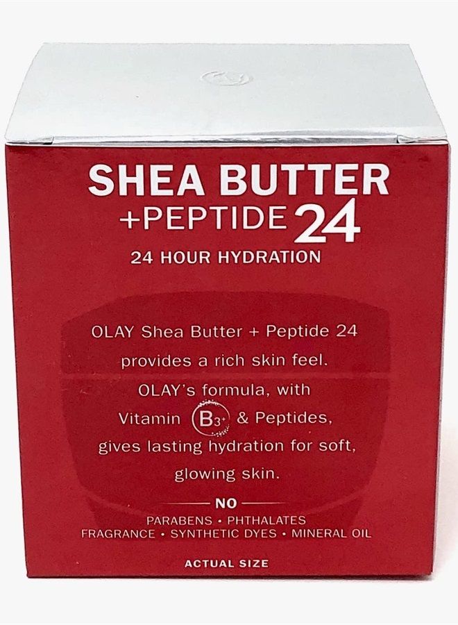 Olay Regenerist Shea Butter + Peptide 24 Rich Cream Face Moisturizer, Fragrance Free, 1.7 oz (48g) - Image 4