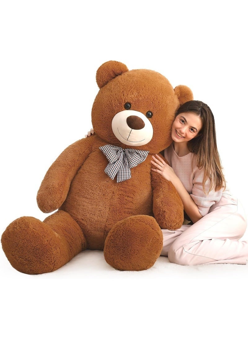Arabest Ultra Soft Teddy Bear, Lovely Stuffed bear with Skin Friendly Fabric, Chubby Bear Doll for Anniversary, Birthday Gift, 100cm (Dark Brown) - Image 1
