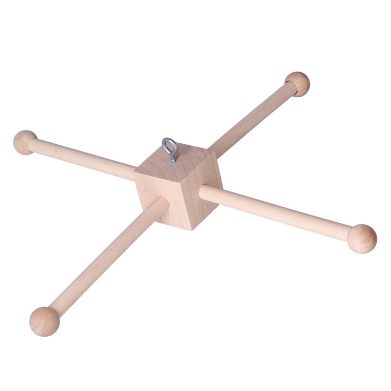 Wooden Wind Chime Safe Nontoxic Eco Friendly Attention Cultivation Baby Crib Mobile - Image 3