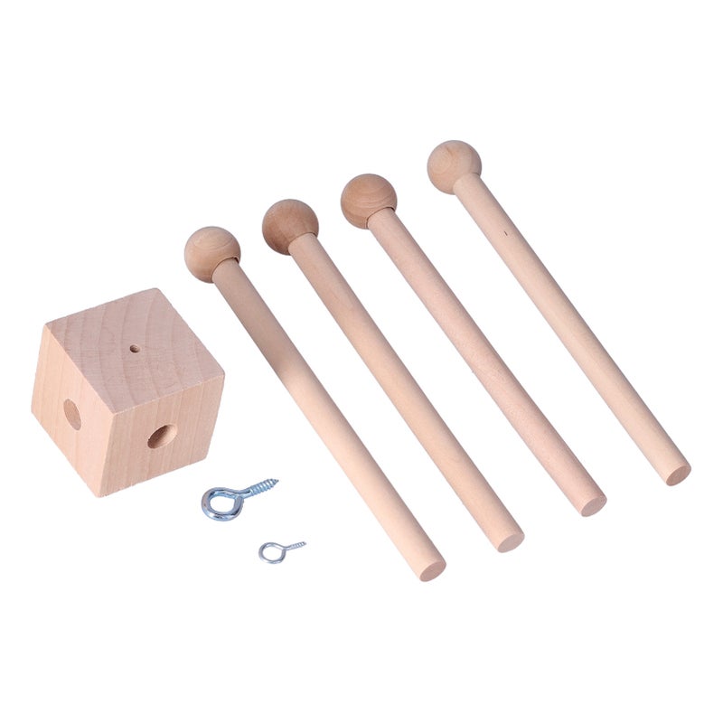 Wooden Wind Chime Safe Nontoxic Eco Friendly Attention Cultivation Baby Crib Mobile - Image 4