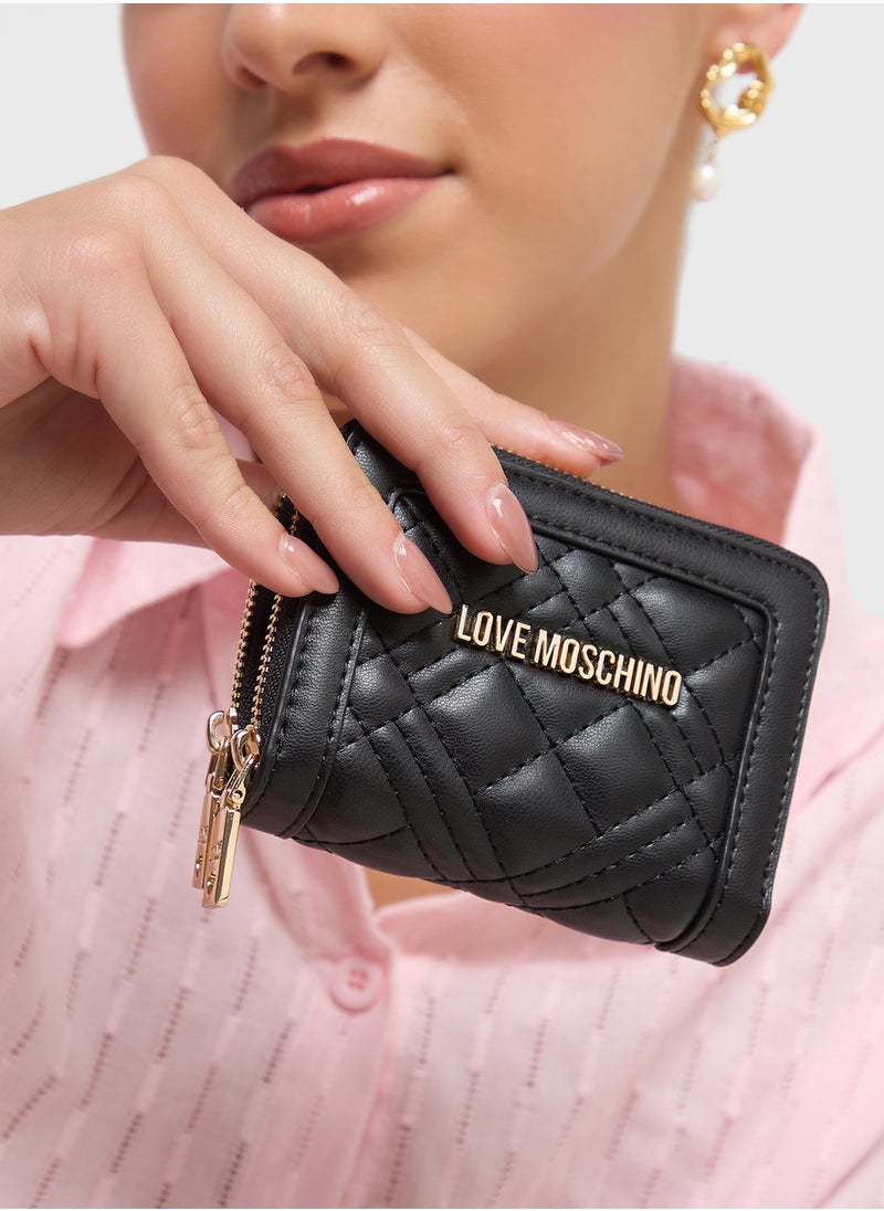 Love Moschino - Logo Detailed Zip Over Wallet - Image 1
