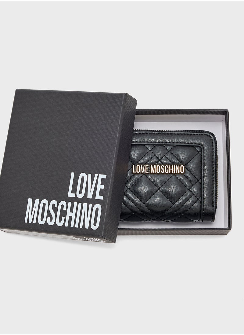 Love Moschino - Logo Detailed Zip Over Wallet - Image 1