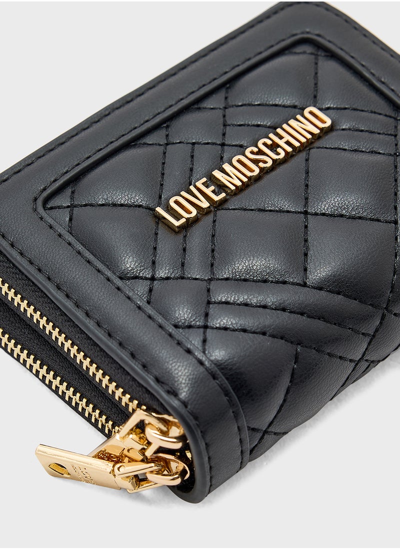 Love Moschino - Logo Detailed Zip Over Wallet - Image 1