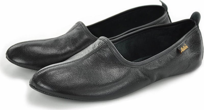 İhvan Ihvan Leather Hajj Umrah Tawaf and Home Shoes Black  - Image 1