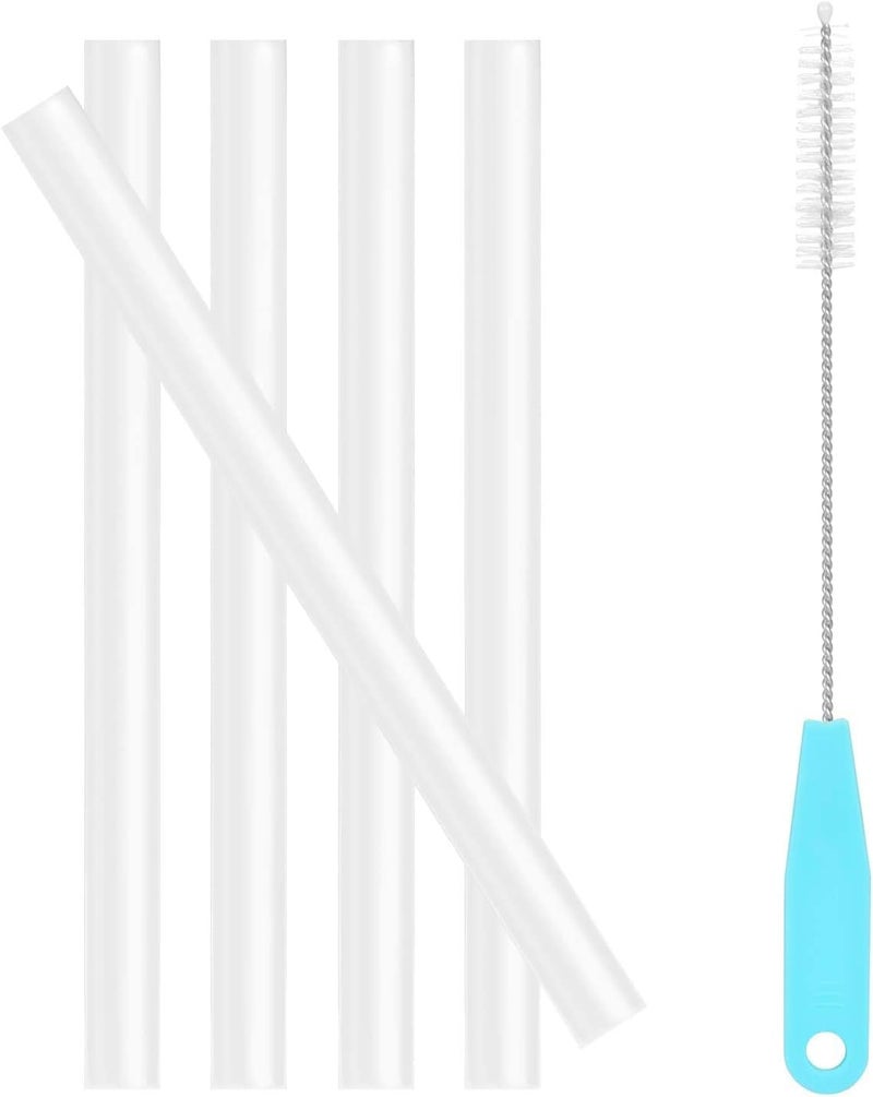 CampTek Replacement Straws Compatible with CamelBak eddy Kids 12oz Plastic Water BottleAccessories Include 5 BPAFREE Straws and 1 Cleaning Brush12OZ - Image 1