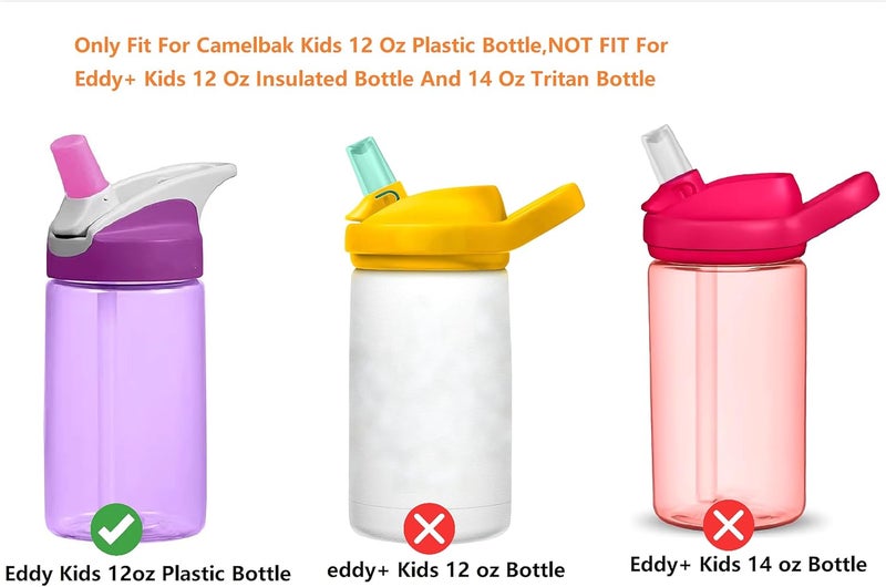 CampTek Replacement Straws Compatible with CamelBak eddy Kids 12oz Plastic Water BottleAccessories Include 5 BPAFREE Straws and 1 Cleaning Brush12OZ - Image 4