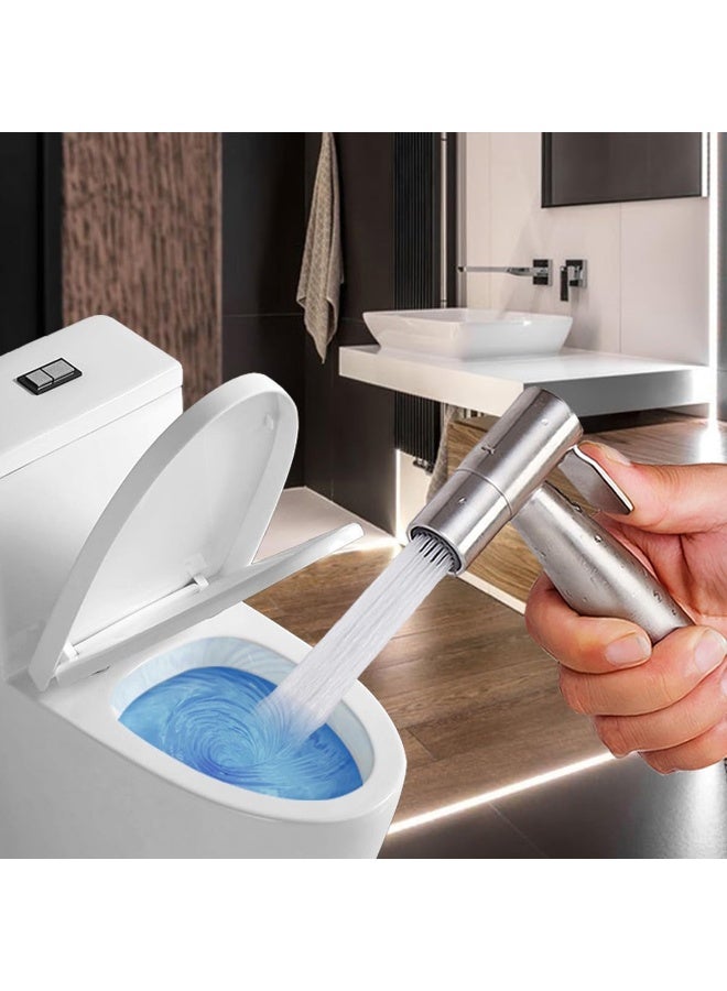 The LZZEM Hand Held Bidet Sprayer Stainless Steel Bathroom Bidet Spray Sprayer Shattaf Toilet Faucet Sprayer for Toilet Cleaning Pet Bath Personal Hygiene or Toilet (Sprayer Head only)  - Image 3