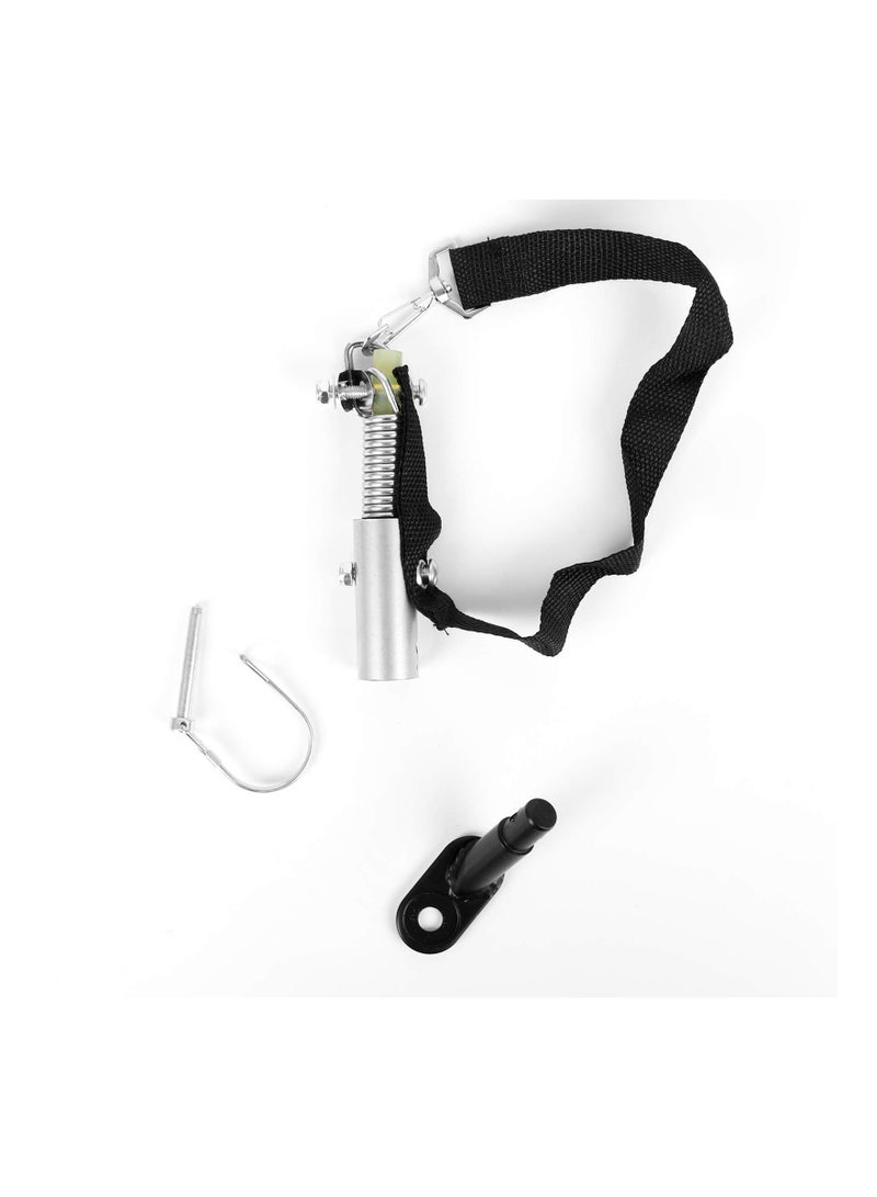 SYOSI Bike Trailer Hitch, Bike Trailer Attachment Connector Steel Bicycle Trailer Hitch Coupler with Nylon Strap Bike Trailer Adapter for Mountain Bike Road Bike, Shopping Carts Children’s Cars(1 Pieces) - Image 2