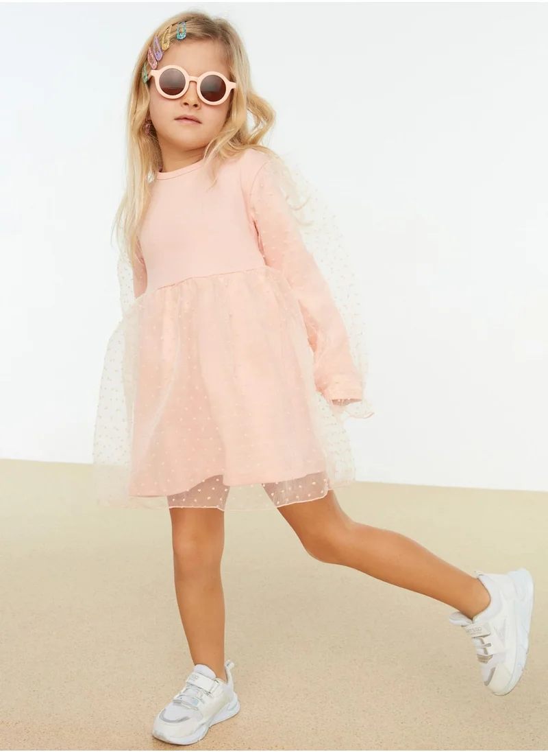 trendyol Kids Balloon Sleeve Tulle Dress