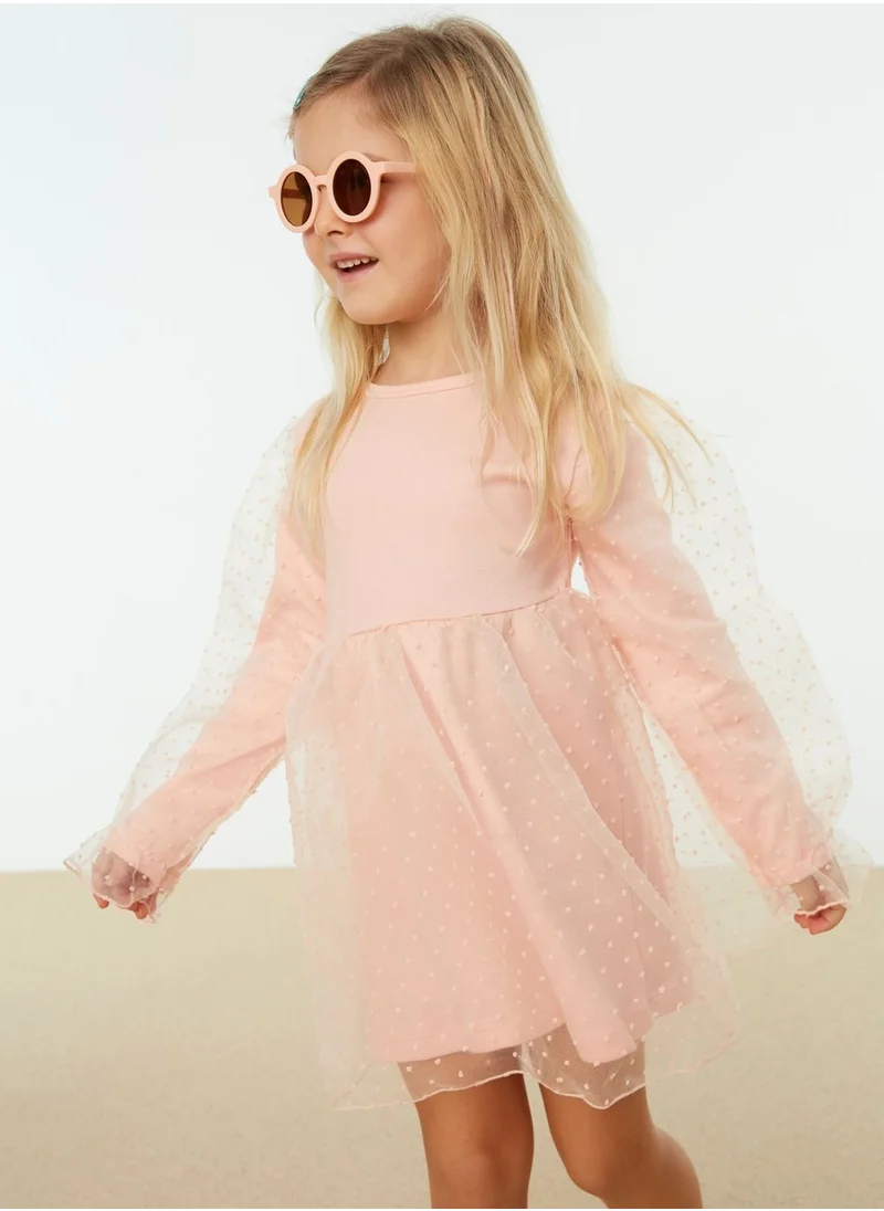 trendyol Kids Balloon Sleeve Tulle Dress