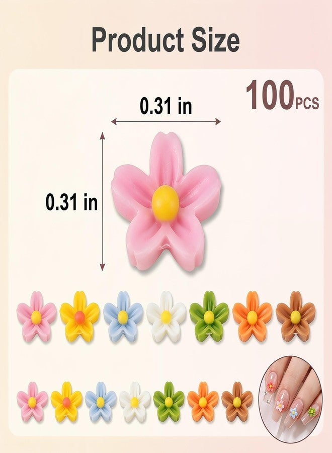 Xokipol 100 PCS Mini Resin Flowers, Mixed Color Miniature Flowers for Dollhouse Accessories, Fairy Garden Decoration, Resin Craft Supplies for DIY Crafts, Nail Art and Scrapbooking - Image 3