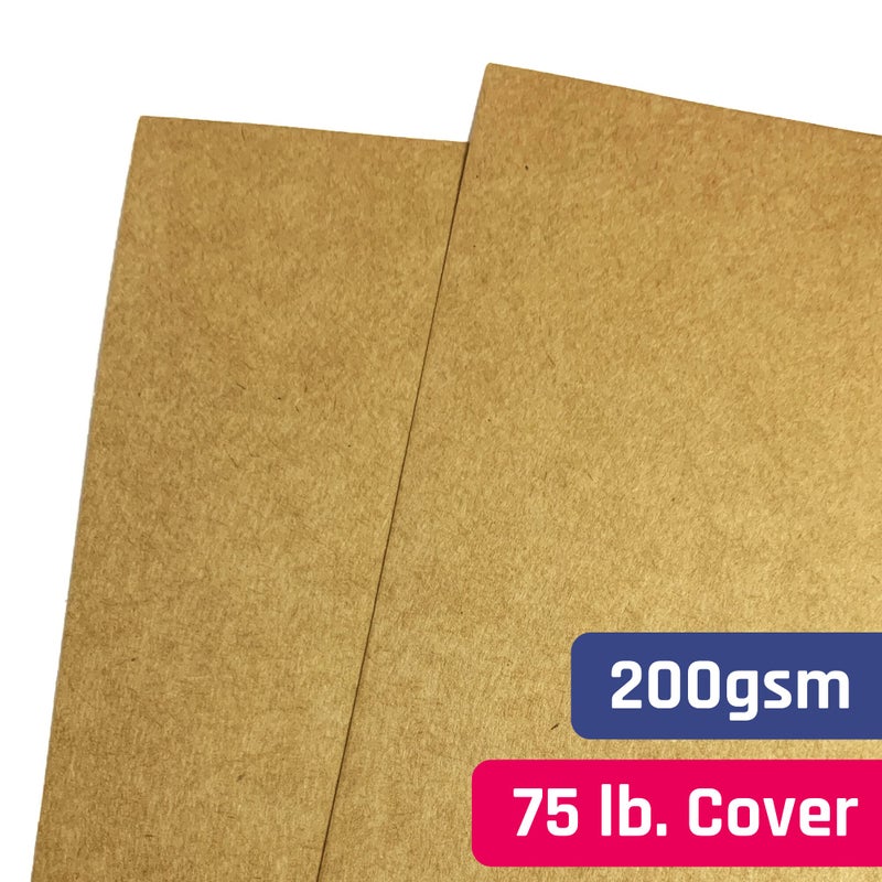 TownStix 50 Sheets, Brown Kraft Cardstock, 200 GSM (75 lb. Cover), 8.5 x 11 inches - Image 3