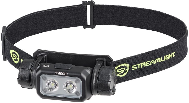 Streamlight 89019 Sledge 1000Lumen Max 600Lumen Standard 1800Candela Rechargeable LowProfile LED Headlamp with Elastic and Rubber Hard Hat Straps Black - Image 2
