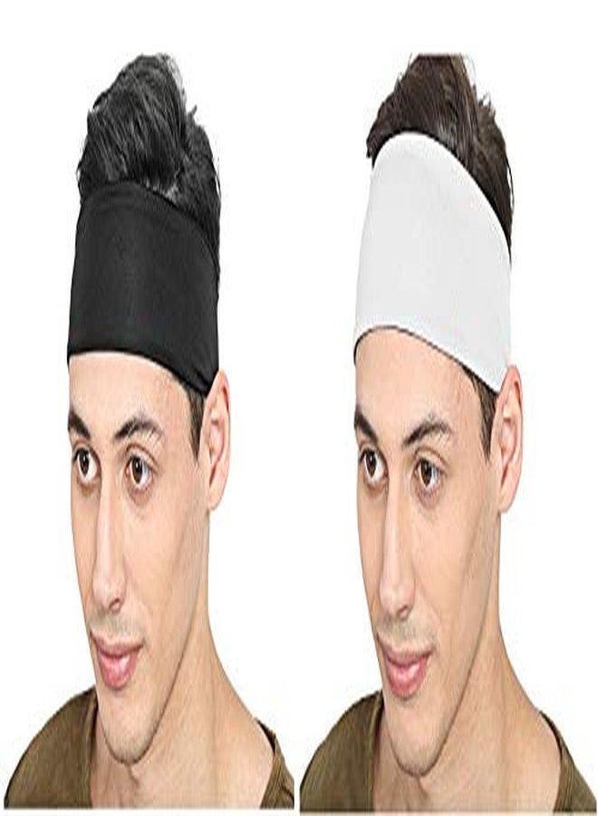 بسماد عصابة رأس رياضية مزدوجة الجوانب من بسماده للرجال والنساء - عصابة رأس رياضية ماصة للعرق للجري وركوب الدراجات والكريكيت وكرة القدم والتمارين الرياضية واليوغا والنادي الرياضي والأنشطة الرياضية - Image 1