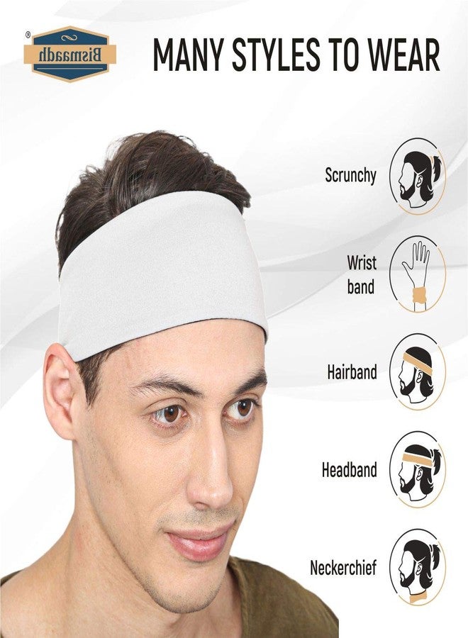 بسماد عصابة رأس رياضية مزدوجة الجوانب من بسماده للرجال والنساء - عصابة رأس رياضية ماصة للعرق للجري وركوب الدراجات والكريكيت وكرة القدم والتمارين الرياضية واليوغا والنادي الرياضي والأنشطة الرياضية - Image 5