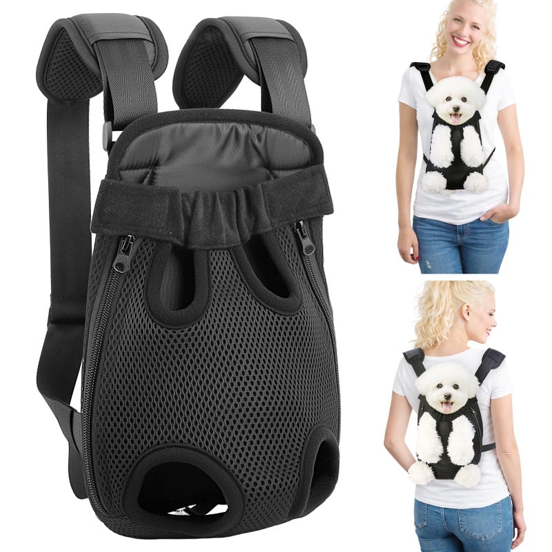 Mosago Dog Backpack Carrier with Thick Padded Bottom Support, Legs-Out Puppy Chest Carrier for Small Dogs 2.5â€“4 lbs, Adjustable Pet Front Carrier for Walking, Hiking, Camping, and Traveling - Image 1