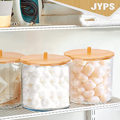 JYPS Large Capacity Laundry Pods Container with Bamboo Lid, Clear Acrylic Powder Detergent Containers for Pods, Scent Boosters & Powder, Laundry Room Organization decor, Airtight Storage Jars - Image 4