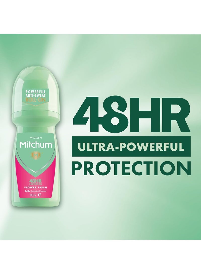 ميتشوم مزيل عرق ومضاد للتعرق برائحة الزهور المنعشة للنساء، حماية تدوم 48 ساعة، 100 مل - Image 2
