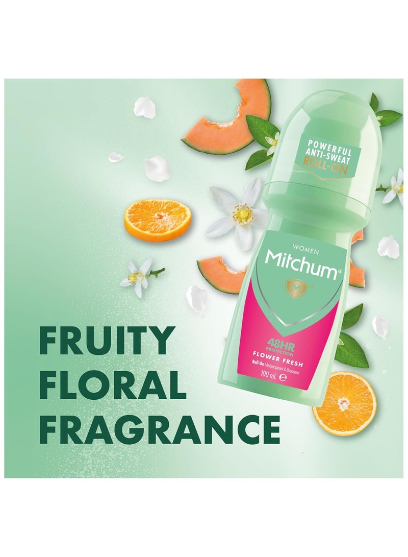 ميتشوم مزيل عرق ومضاد للتعرق برائحة الزهور المنعشة للنساء، حماية تدوم 48 ساعة، 100 مل - Image 3