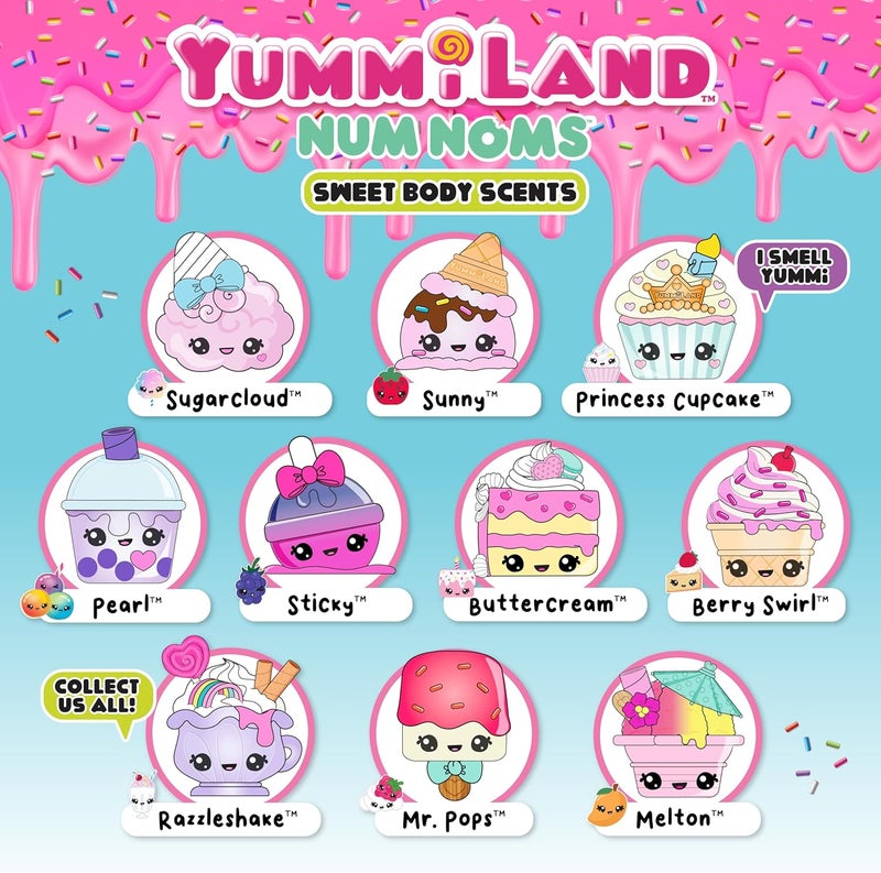Yummiland Num Nom Body Scents Perfume Kit & Surprise Scented Rollerball with Keychain, Collectible Mini Scent Toys for Girls, Mixable Fragrances – Ages 4+, 10 Styles to Discover - Image 4