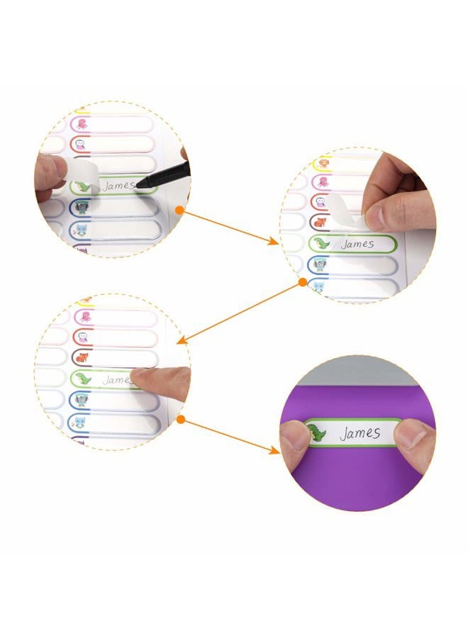 Coowayze 128pcs Baby Bottle Labels for Daycare, School Name Labels for Kids, Daycare Labels, Self-Laminating Write-On Waterproof Dishwasher Safe Self-Adhesive Label Stickers, Kids Name Tags Stickers - Image 3