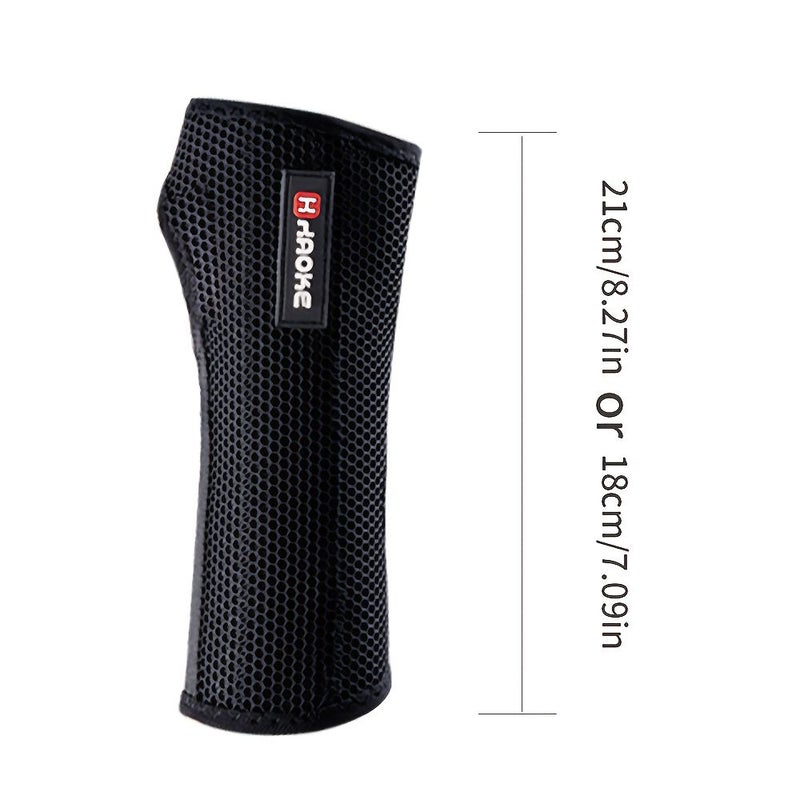 Adjustable Pressurized Wrist Stabilizer Brace With Breathable Mesh Hook Loop Closure Detachable Plate For Carpal Tunnel Post Surgery Gray Right Hand Size M - Image 4