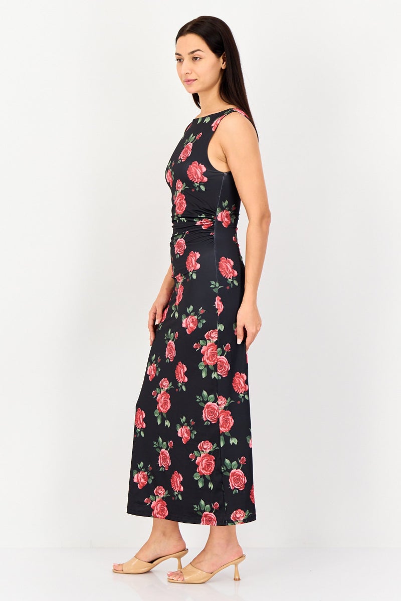 bebe Women Floral Print Maxi Dress, Multicolor - Image 3