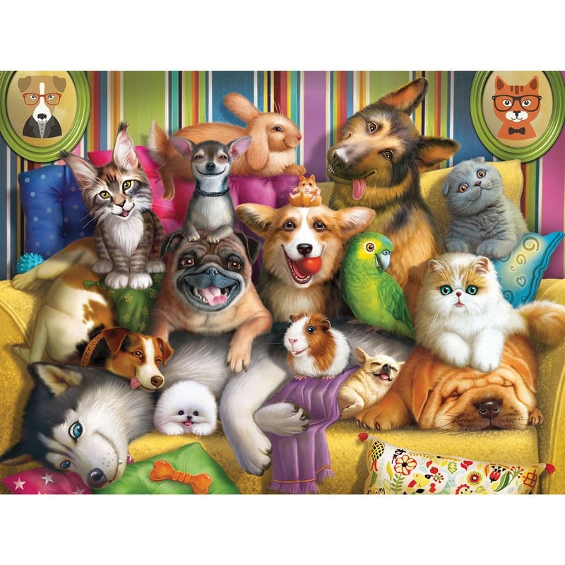 Bits and Pieces â€“ 500 Piece Jigsaw Puzzle for Adults â€“ Cute Pets - Colorful Animals Dogs Cats Jigsaw Puzzle by Image World, Completed Puzzle Size: 18" x 24" - Image 2