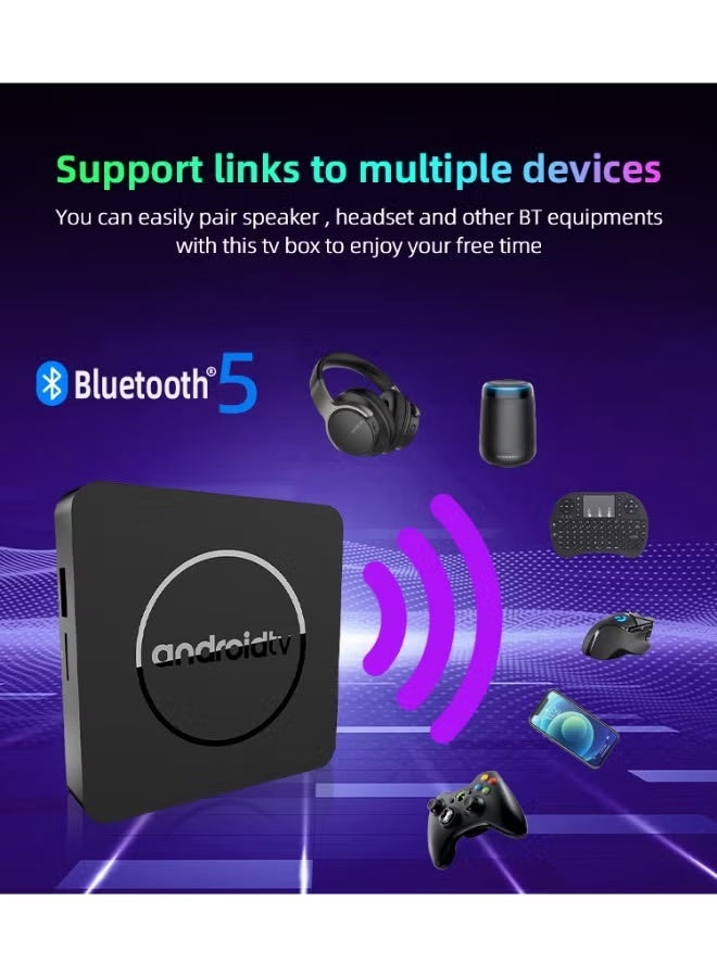 Android 14.0 TV Box, Dual Wi-Fi + Bluetooth, with Voice Bluetooth Remote - Image 5