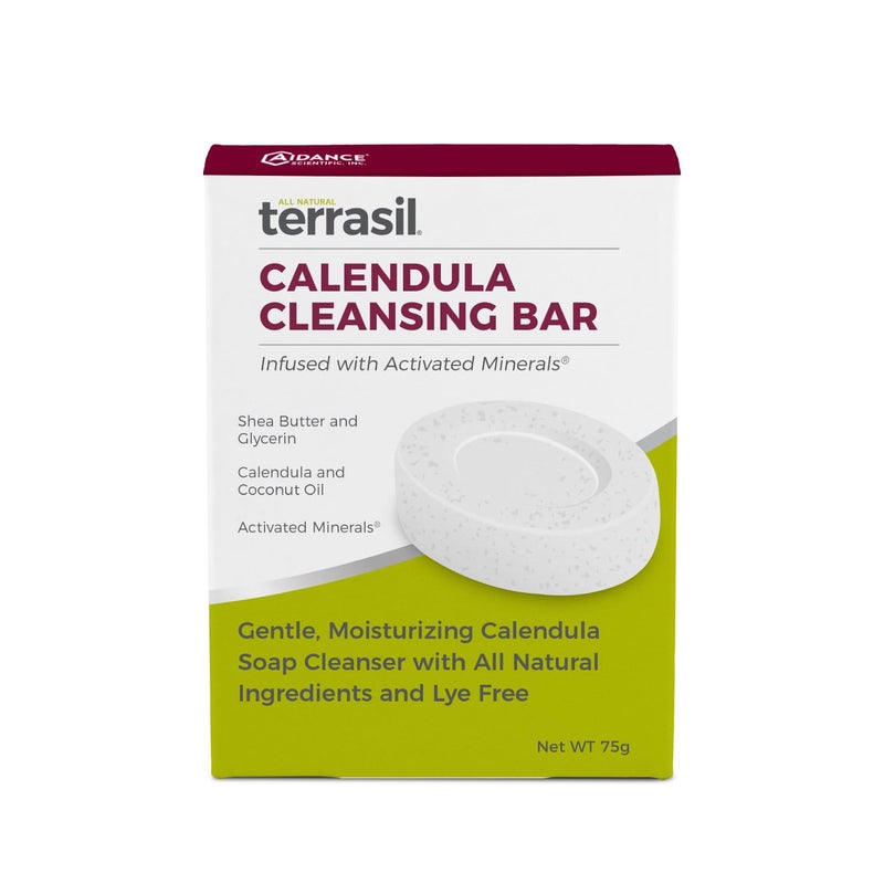 terrasil Calendula Soap Bar Relief for Irritated Itchy Skin Sensitive Skin Sores Hives AntiItch Soap Natural Gentle for Adults Kids Dermatologist Tested Hypoallergenic Approved 75g - Image 1