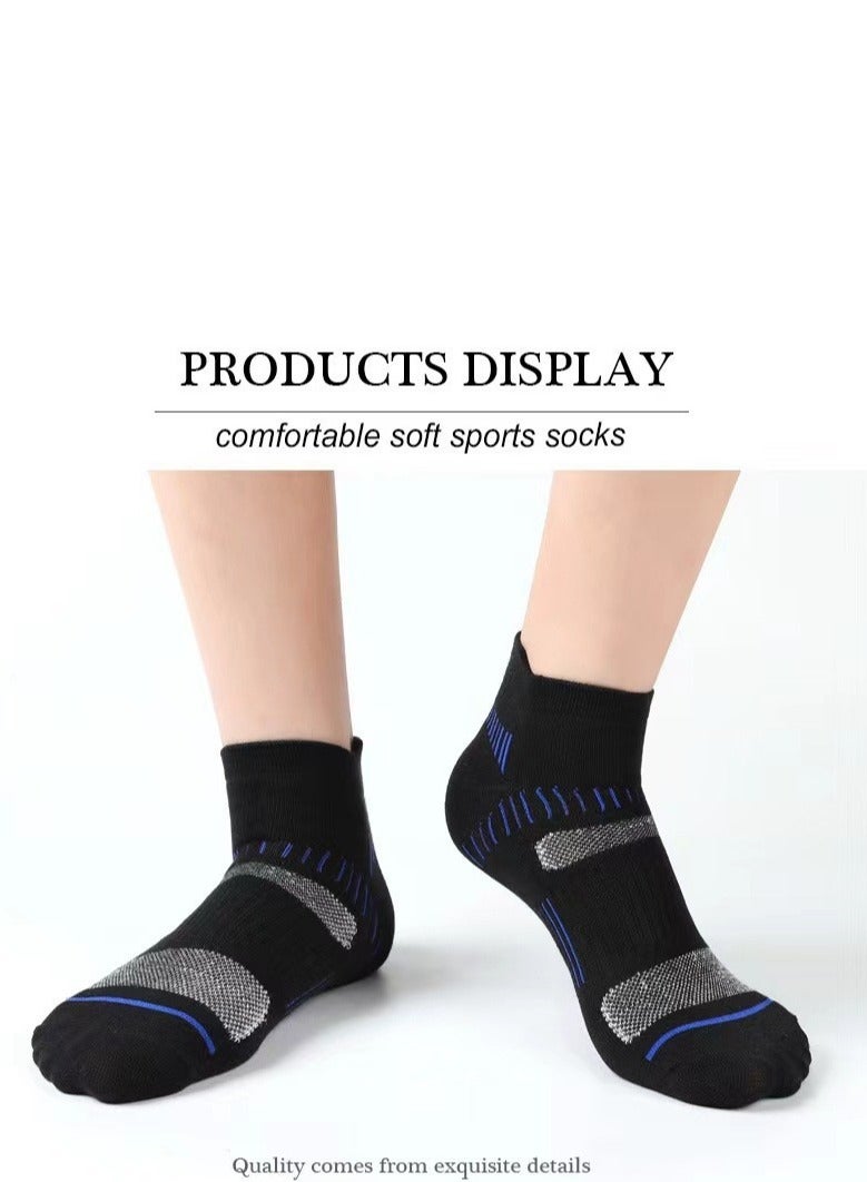 infino جوارب رياضية رجالية (5 عبوات) - قصة منخفضة ، ماصة للعرق ، مقاومة للرائحة ، راحة طوال الموسم - مثالية لأنماط الحياة النشطة ، الجري والملابس اليومية - مجموعة الجوارب المثالية للرجال - Image 2