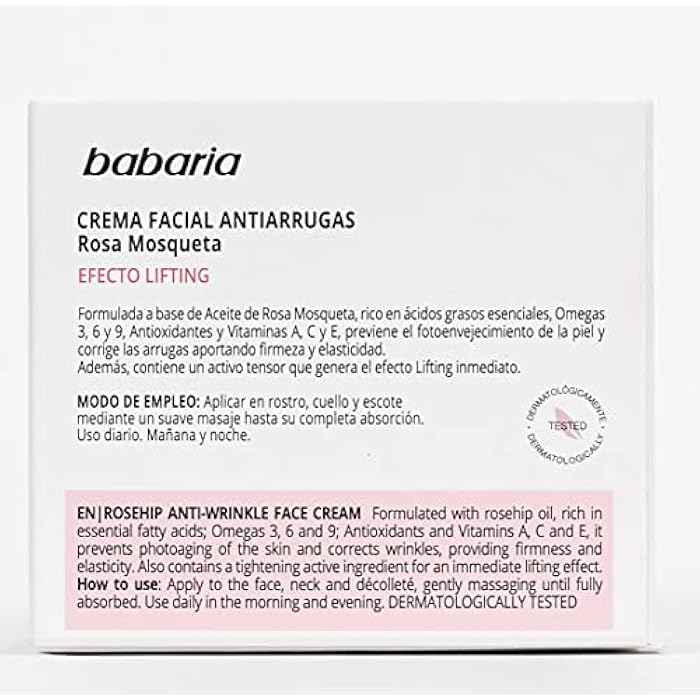 Babaria Rosa Mosqueta Facial Antiarrugas Efecto Lifting 50Ml - Image 2