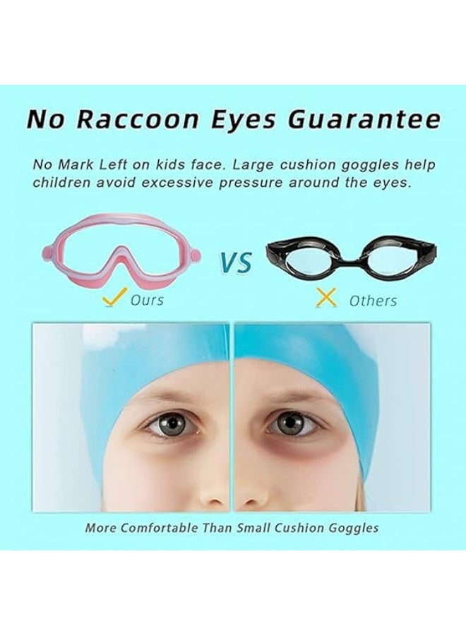 ZOXITY Kids Swim Goggles 2 Pack Anti-Fog Anti-UV Wide View Swimming Waterproof, no leakage,Goggles Pool Goggles for Kids 3-15 - Image 4