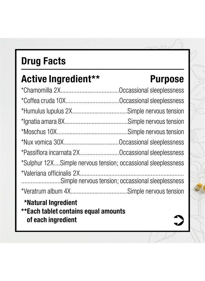 MediNatura BHI Calming Stress Relief Blend 10 Natural Active Ingredients Help Restore Balance, Support Calm Mood & Sleep - Relax Mind & Body with Passionflower Chamomile & Valerian Root - 100 Tablets  - Image 2