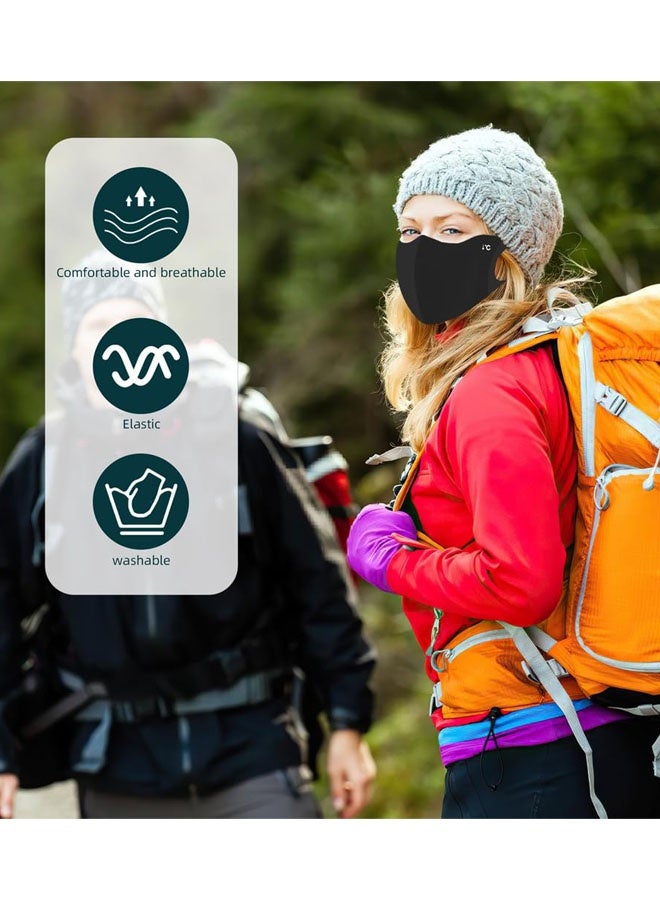 4 PCS Breathable Washable Reusable Sun Face Mask For Women Men, sunscreen UV Face Shield For Hiking Riding Exercise - Image 4