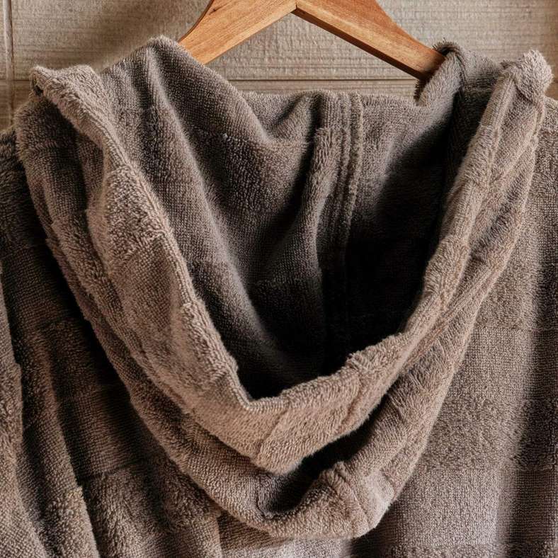 Pan Home Velora Hooded Bathrobe S/M-Anthracite - 212AAI9900246 - Image 5