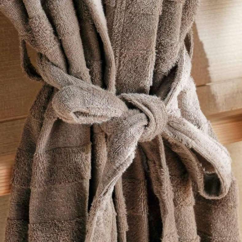 Pan Home Velora Hooded Bathrobe S/M-Anthracite - 212AAI9900246 - Image 3