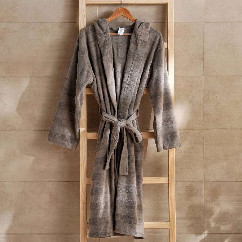 Pan Home Velora Hooded Bathrobe S/M-Anthracite - 212AAI9900246 - Image 2