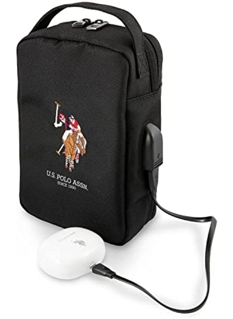 U.S. Polo Assn. U.S.Polo Assn. Nylon Tablet Bag for Electronic Accessories - Black  - Image 1