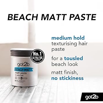 Got2b Beach Matt Medium Hold No Stickiness Matt Texture Hair Paste 100ml - Image 2