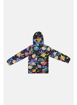 nickelodeon Kids Girl Graphic Print Hooded Jacket, Purple Combo  - Image 2