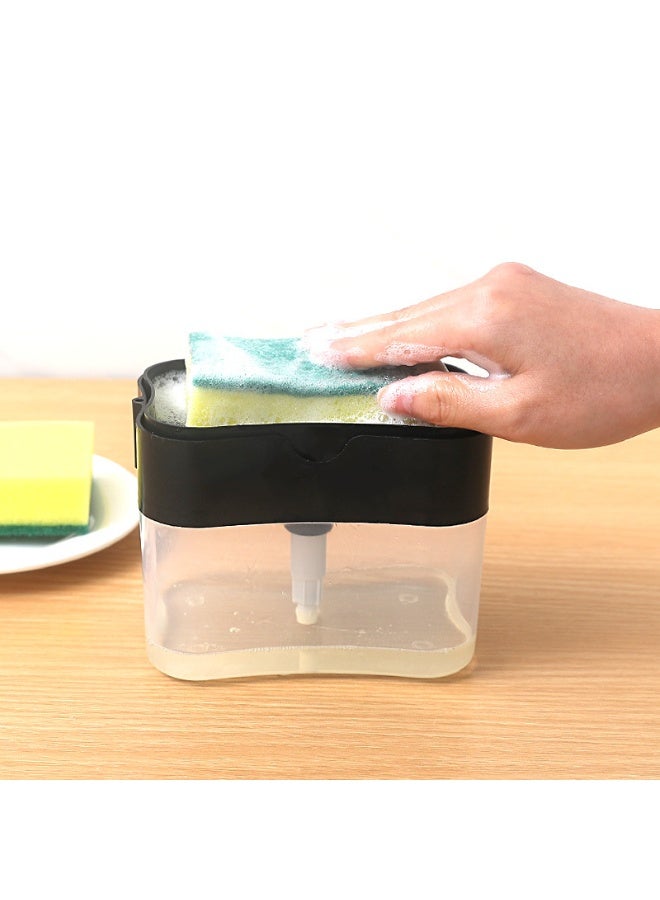 general Soap Pump Dispenser and Sponge Holder for your Kitchen Sink, Counter Top Liquid Dish Washing Dispenser - Image 1