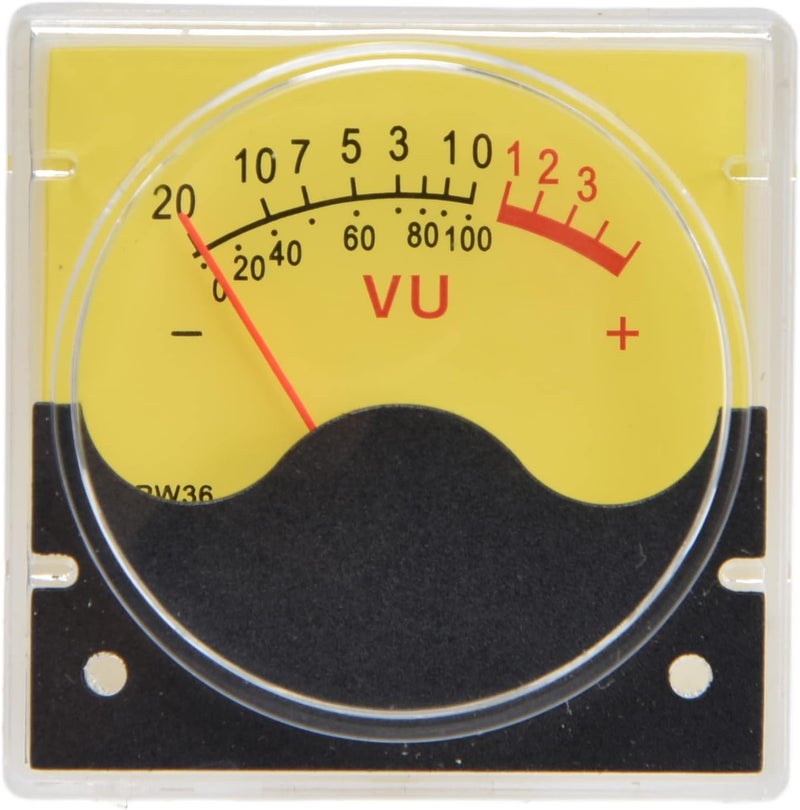TS - R36W Pointer Type VU Meter, High Accuracy DB VU Meter Head, 500uA Analog Audio Level Indicator for DIY Recording Studio Home Car Sound System, Yellow Dial Without - Image 1