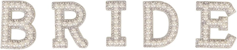 5PCS Rhinestone Letter Patches, Sparkling Pearl Sew On Letters, Self Adhesive Shimmering Rhinestones with Secure Fit, Ideal for Clothing, Dresses & Jackets - Image 5