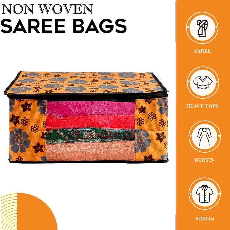 SHAPING FABRIC Non-Woven Garment Cover with Transparent Window & Double Metal Zipper - Pack of 2 for Dustproof Storage of Sarees, Suits, Jackets, and Shirts - Image 2