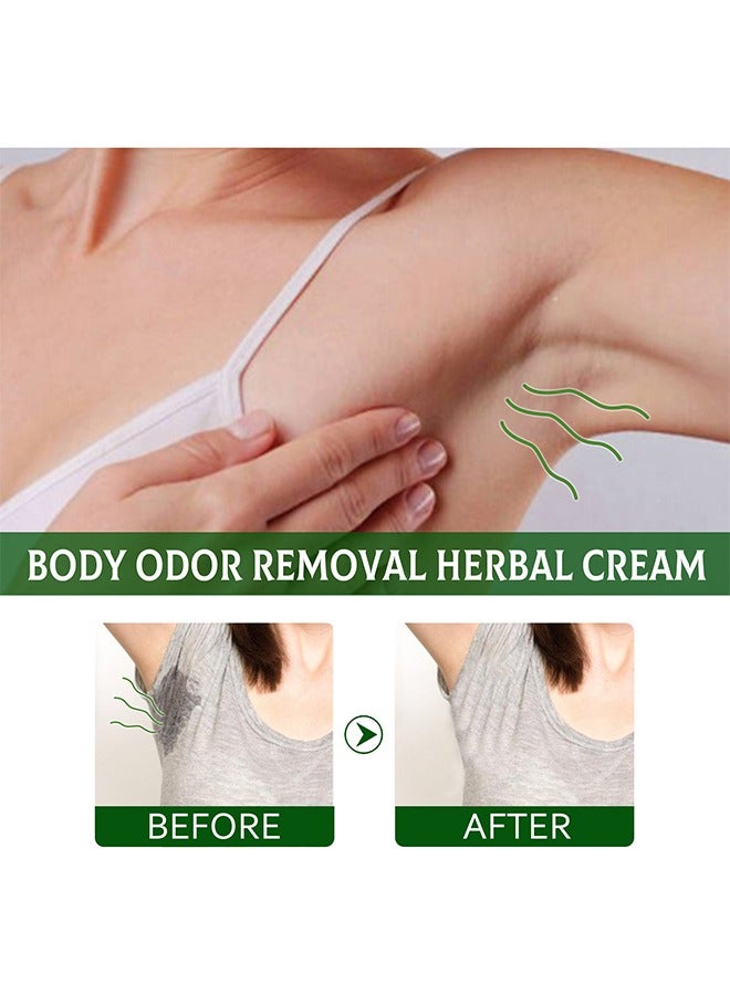 EELHOE Body Odor Removal- Armpit Odor Cream Body Odour Remover Cream, Herbal Body Odor Remover Cream Underarm Sweat Deodorant For Man Woman Reduce Sweat And Eliminate Smell - Image 5