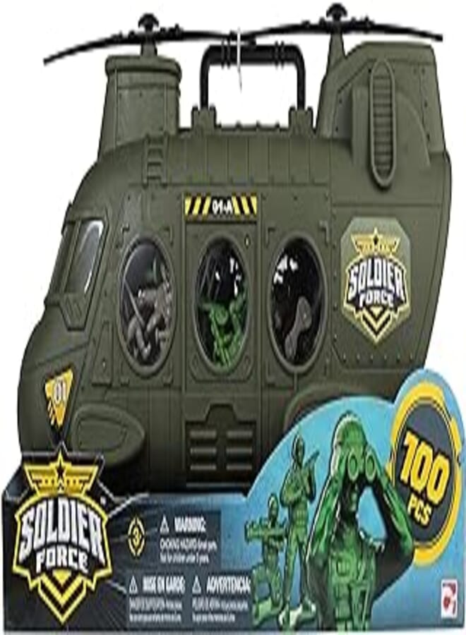 Soldier force chinook buket,100 pieces - for 3 years - boys